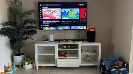 White tv stand