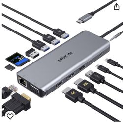 Lansuney 14 In 1 USB-C Docking Station $50