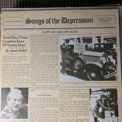 SONGS OF THE DEPRESSION 1929 ‘ And 1937’ 12” Vinyl Records