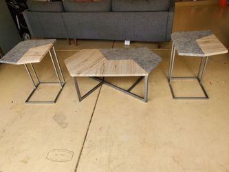Coffee table and two c-side tables