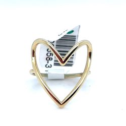 14Kt Yellow Gold Hollow Heart Ring 2.46g Size 7 200658/31
