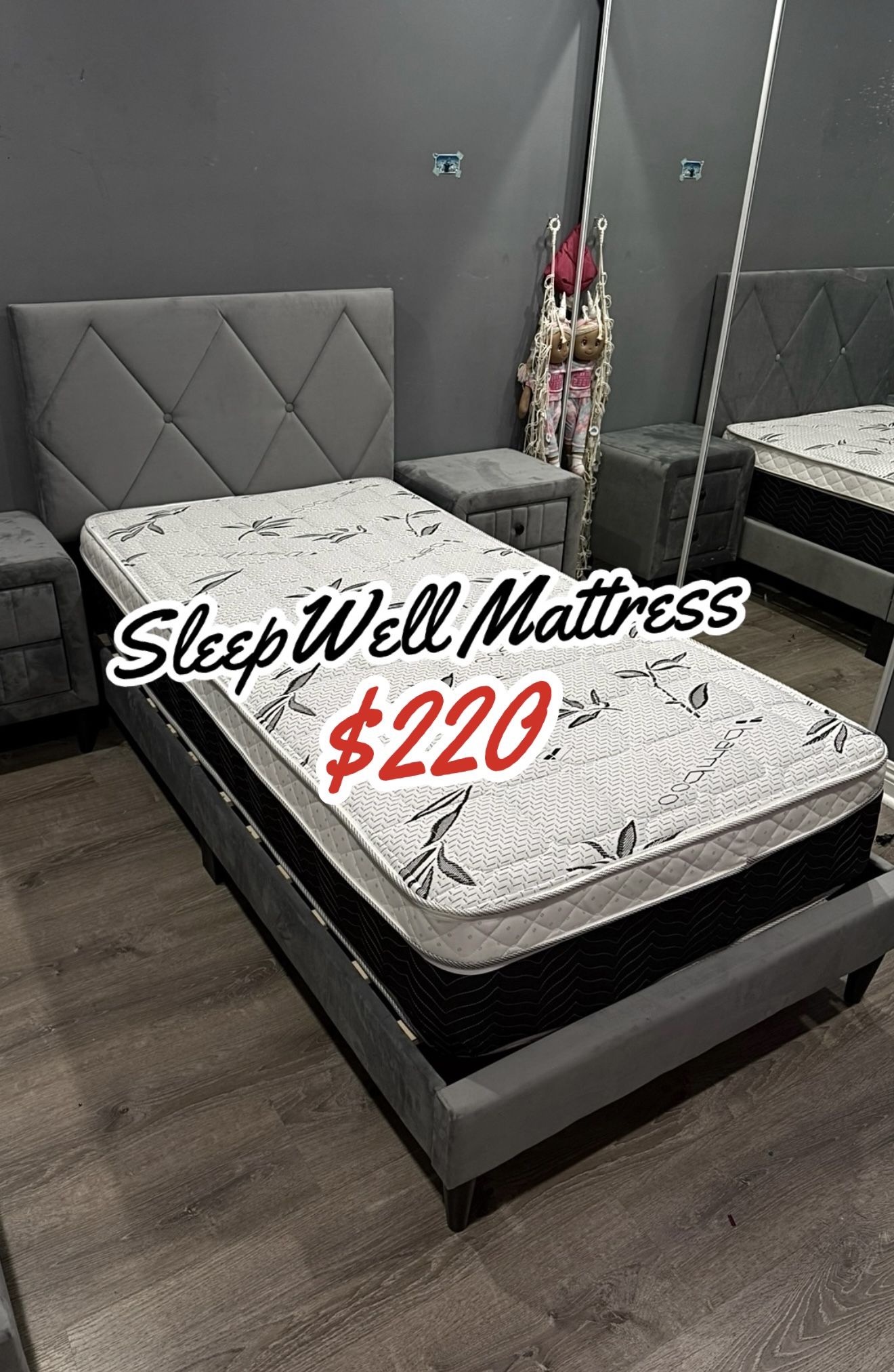 New Twin Bed Frame With Mattress