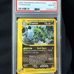 2002 Pokemon Expedition Tyranitar PSA 10
