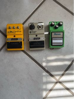 3 PCs bundle early 1980s 1990s guitar pedals