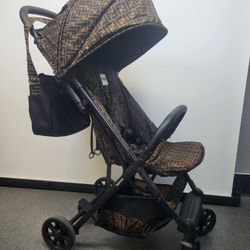 Fendi Baby FF logo stroller With Bag