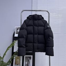 Canada Goose Puffer Jacket In Black And White