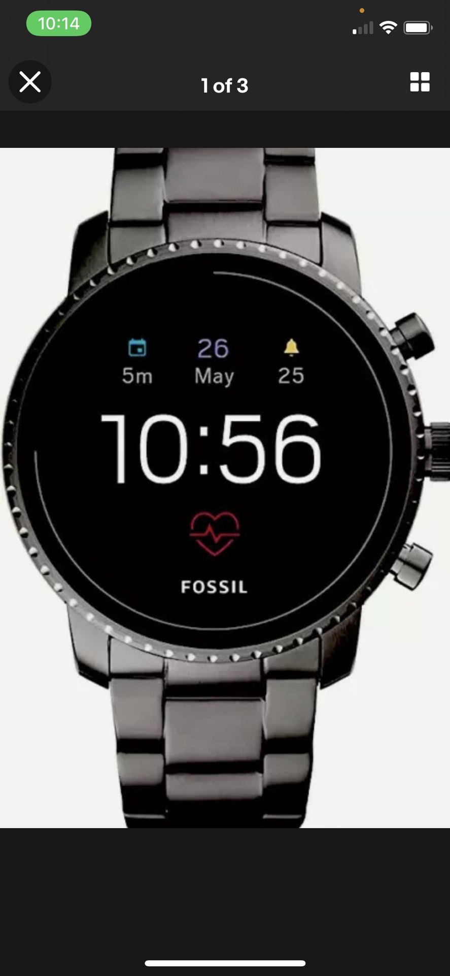 Fossil Men's Grey Gen Explorist HR Stainless Steel Touchscreen