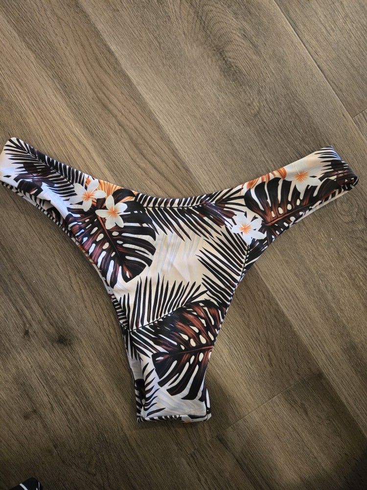 Leaf Floral Swimsuit Bottoms