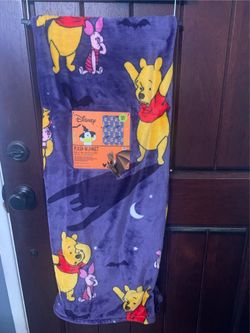 Winnie the Pooh & Piglet Halloween Night Plush Blanket