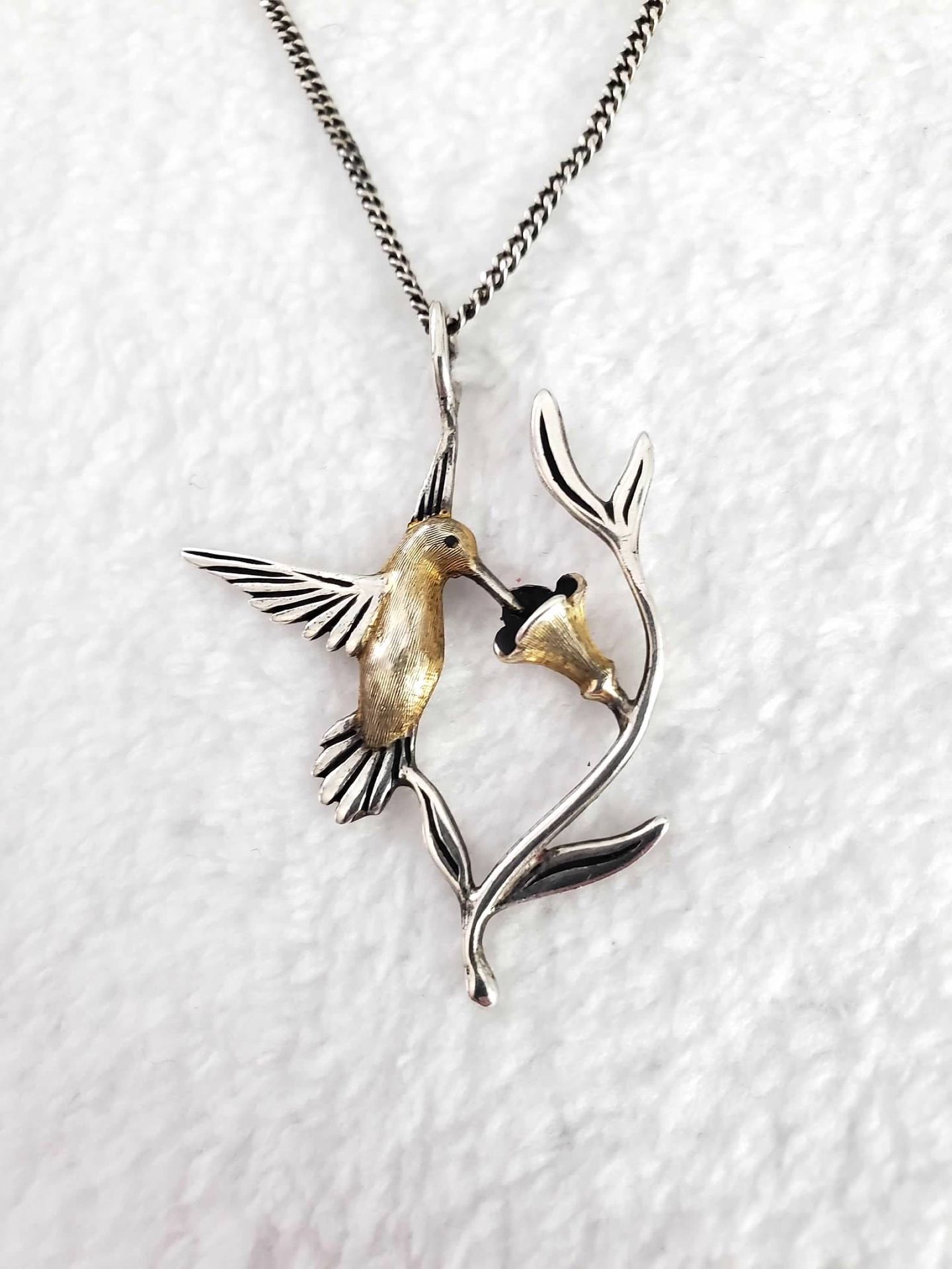 Sterling Silver Hummingbird Necklace