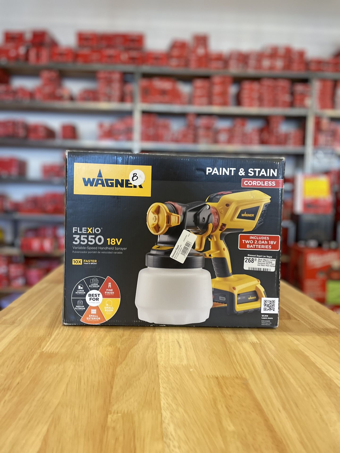 FLEXiO 3550 18V Cordless Handheld HVLP Paint and Stain Paint Sprayer