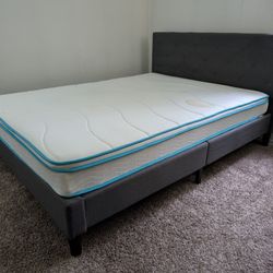 Queen Size Bed Frame With Mattress 