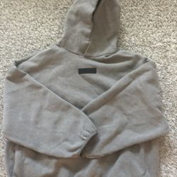 Essential Hoodie Grey And Brown 