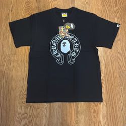Bape Chrome Heart T Shirt Black S 