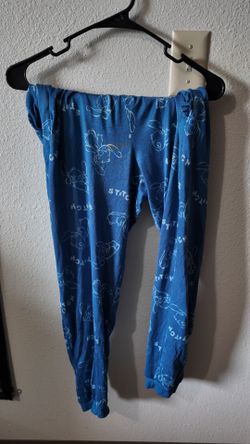Stitch Print Blue Jogger Pajama Pants