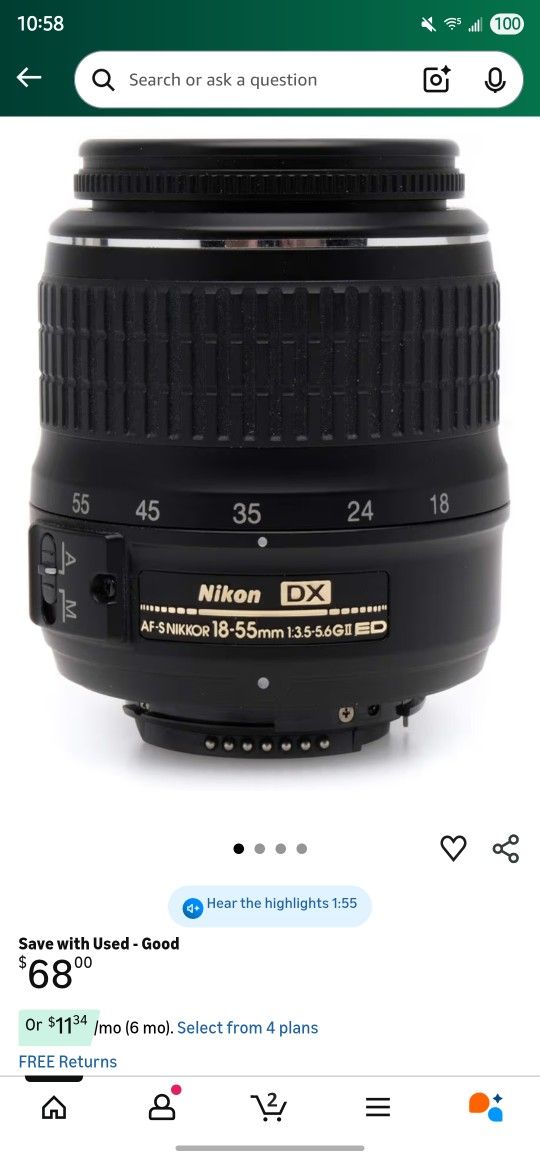 Nikon 18-55mm Lense