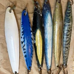 Fishing Lures- Large Lures- Vintage-Set Of 6! Very Well Made Heavy Lures- Not Cheap Plastic!