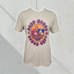 Men's "Send Noods" Ramen Bowl Cream Graphic T-Shirt Size M