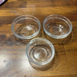Vintage set of three duralex bowls