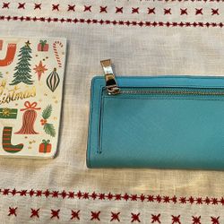 Kate Spade Mikas Pond Stacey Wallet - Aqua (Like New)