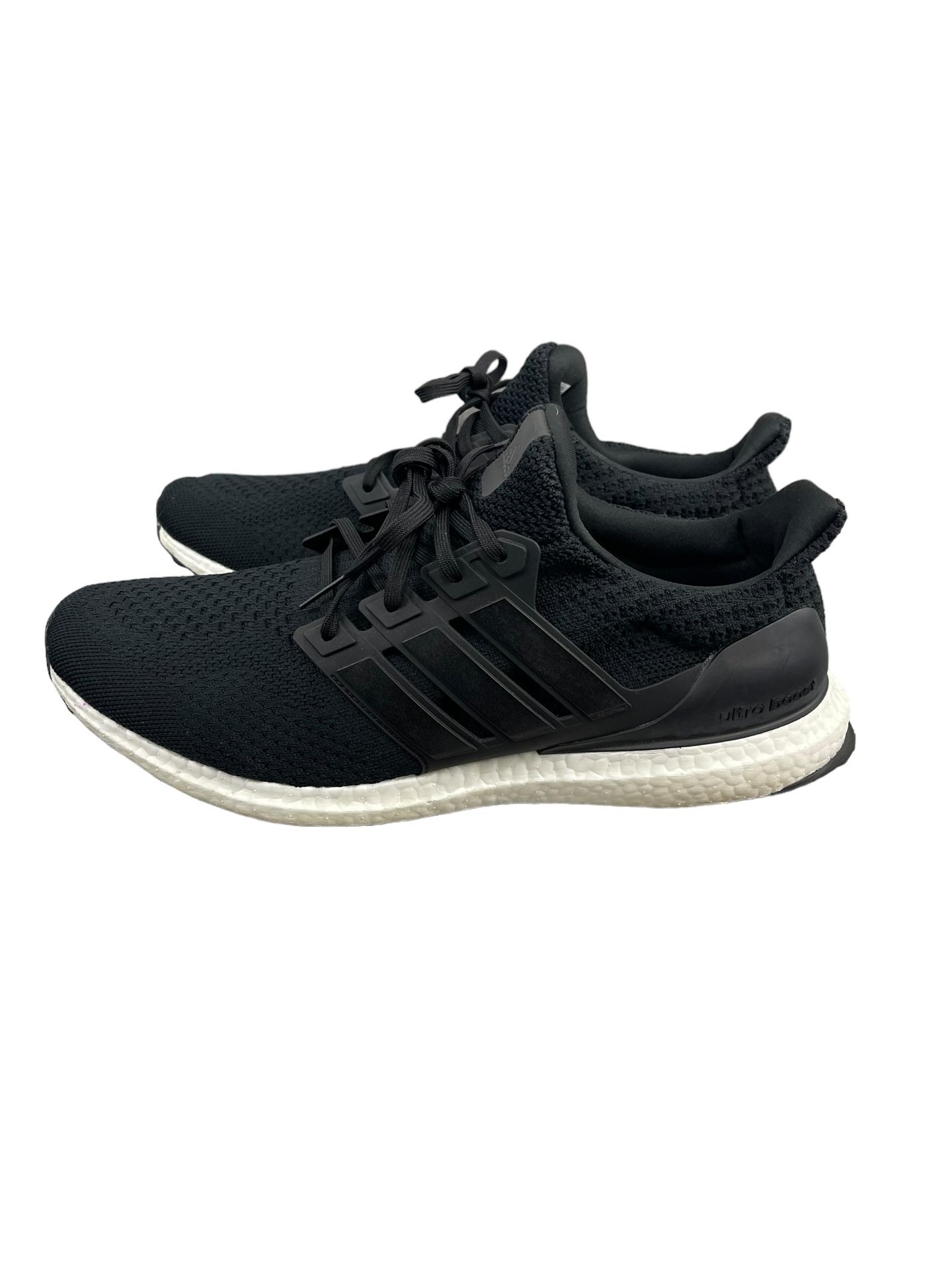 adidas Men's Ultraboost Running Shoe, Black/White/Beam Green Sz:14