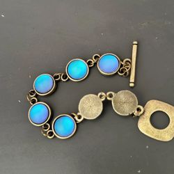 Soul Resonance Retro European and American Blue Heavy-Duty Bracelet, a unique and high-value niche design