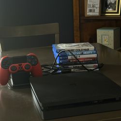 PS4 With Games And Controller 