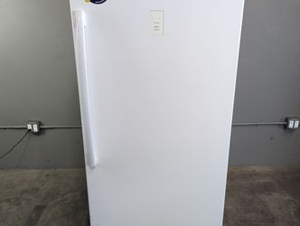 GE 17.3 Cu. Ft. Frost-Free Garage Ready Upright, Adjustable Glass Shelves, 17.3 cu. ft. and Energy Star Rated Freezer (FUF17DLRWW-D-2160)