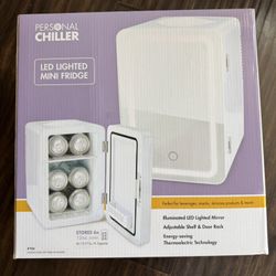 Personal Chiller LED Lighted Mini Fridge