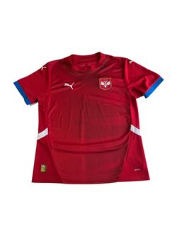 Puma Serbia National Team Home Soccer Jersey Men's Large Red Football 2024-2025
