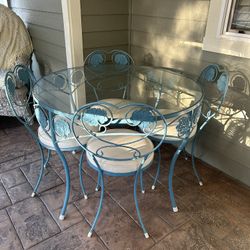 Vintage Metal Table and Chairs