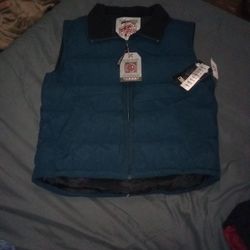 NEW Lift Ticket By Toma youth size 14 blue duck down puffer zipper vest