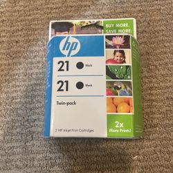 HP Ink Cartridges 21 Twin Pack