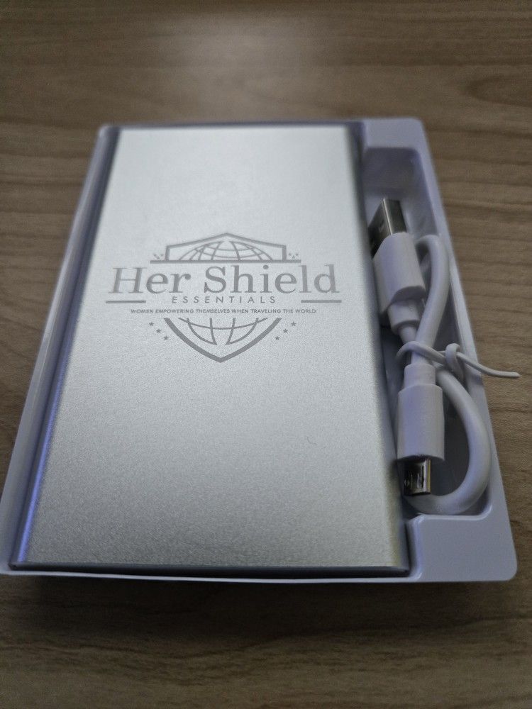 Silver, Slim Power Bank, 5000mAh Fast Charger 5V/1A