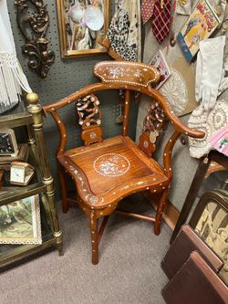 Chinese Corner Inlay Chair