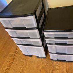 Set Of 2 Brand New Organizers On Wheels 16”X13 1/2”,31” Tall,12 1/2”X13 1/2”25” Tall