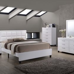 NEW 5 PCS BEDROOM SET ! AVAILABLE IN WHITE AND BROWN! MINAS HOME FURNITURE 