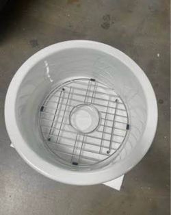 New 19 Inch Fireclay Bar Sink Round Undermount Prep Sink - White Single Bowl Small Farmhouse Sink f
