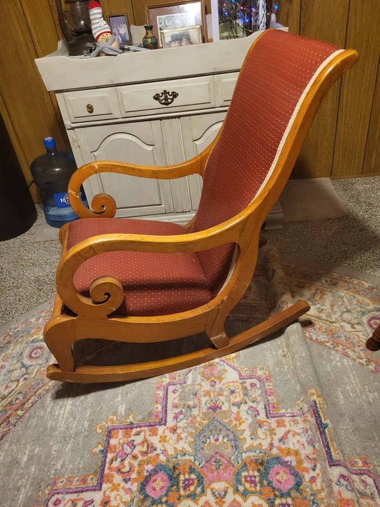 1940's Solid Maple Lincoln Rocker