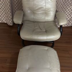 Reclining & Swivel Lounger Or Nursery Chair With Ottoman