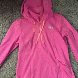 Fila Zip up hoodie, Pink, Large