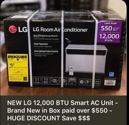 LG air conditioner 12000 btu Brand new