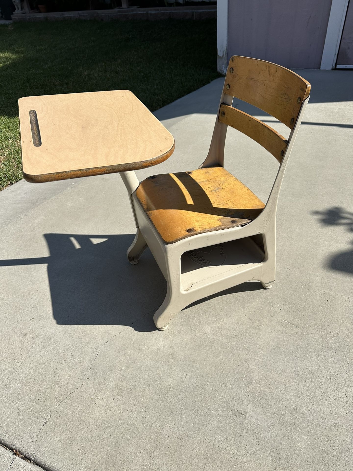 Antique Child School Desk