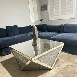 Silver & Clear Coffee Table