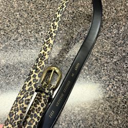 Womans Leopard leather belt
