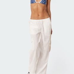 Edikted Linen Cargo Pants