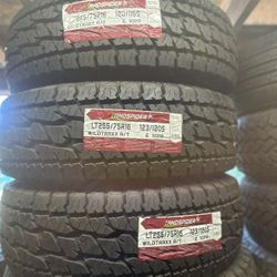 LT265/75/16 Landspider All Terrain Tires EACH TIRE $130/ CADA LLANTA- INSTALLED AND BALANCED