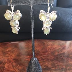 Sterling LABRADORITE EARRINGS -$25