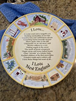 Collectible New England Plate 