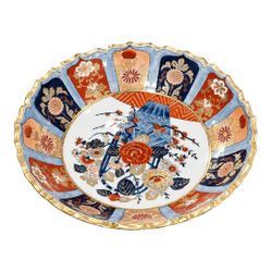 NY: Large Vintage Japanese Imari Porcelain Centerpiece Bowl